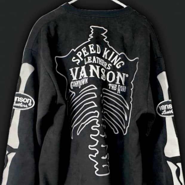 Vanson 벤슨 본 스웨이드 티 🏴‍☠️