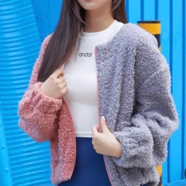 안다르 양털 덤블 집업 점퍼