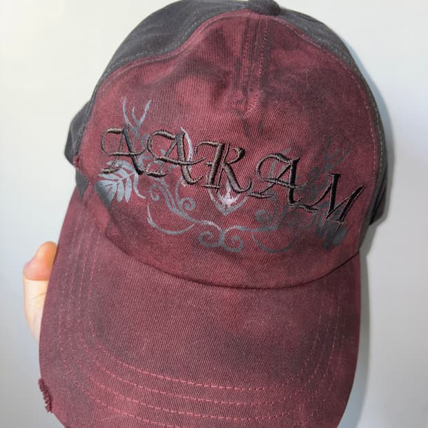 AAkAM Washed Damage Ball Cap (wine)아캄 볼캡