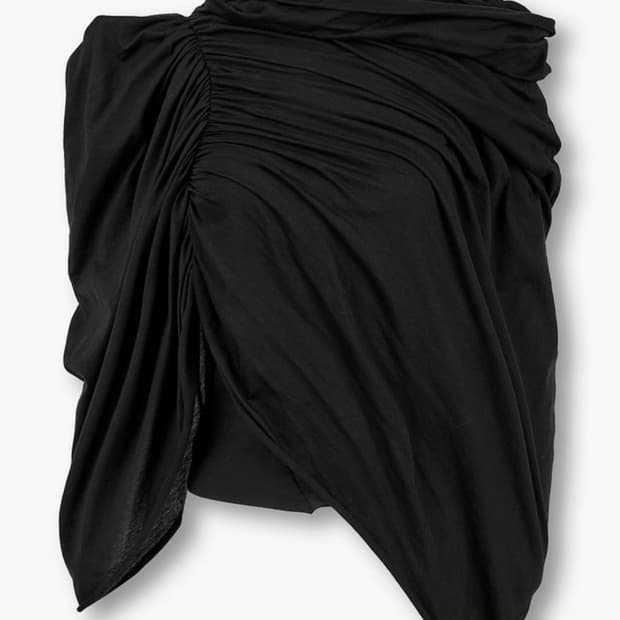 rick owens 24ss 릭오웬스 드레이프드 케이프 탑 블랙
