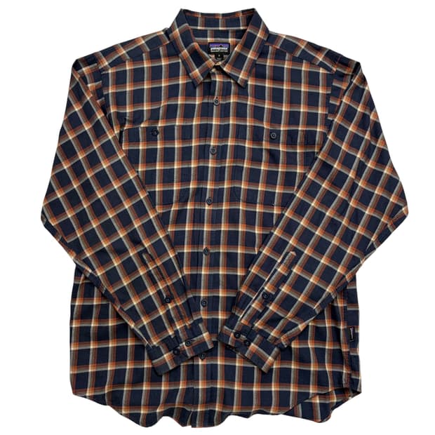 파타고니아 오가닉 코튼 플란넬 체크 셔츠 M