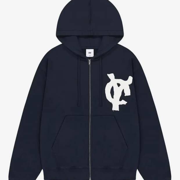 오와이 로고 패치 후드집업