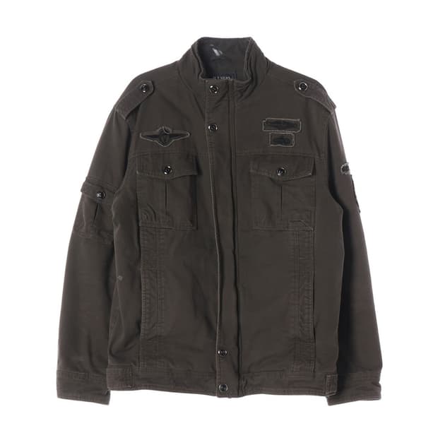 H.T.NIAO 빈티지 에비에이터 패치 코튼 밀리터리 자켓 2XL