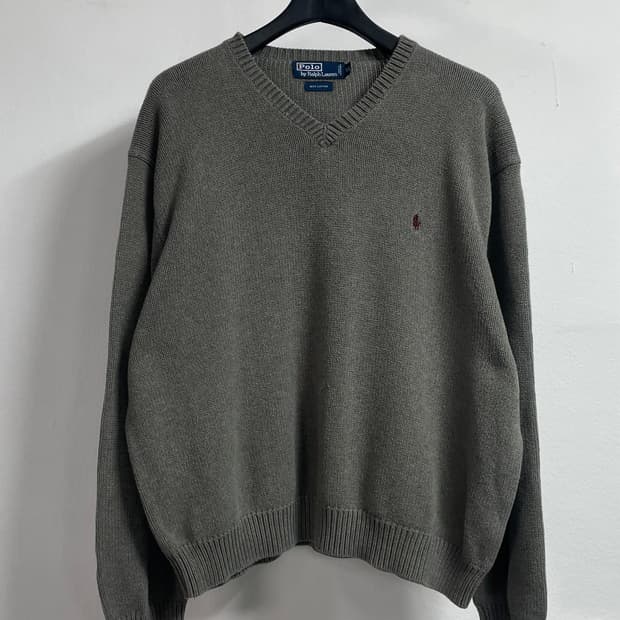 폴로 랄프로렌 브이넥 헤비 니트 (on.537)