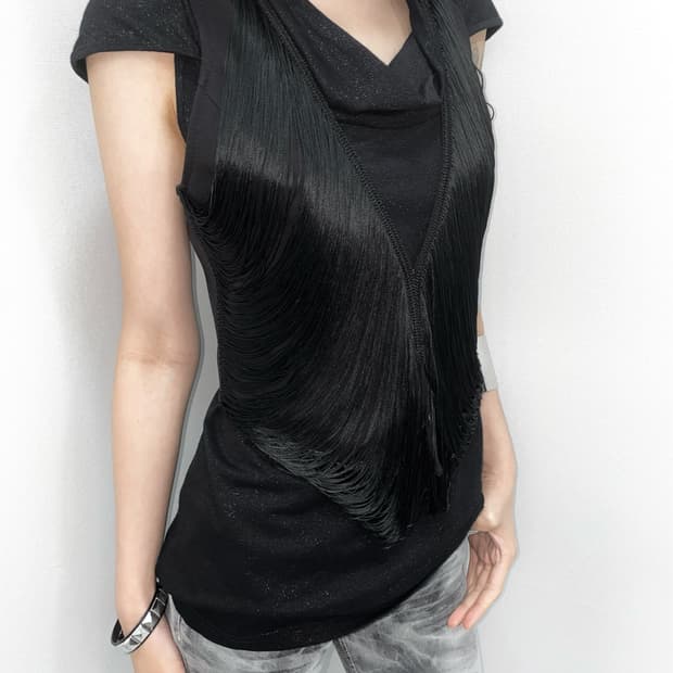 Western Fringe Crop Tailored Vest
