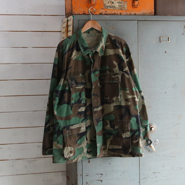(착용컷) U.S.ARMY B.D.U. 립스탑 카모 퍼티그 자켓 (L)