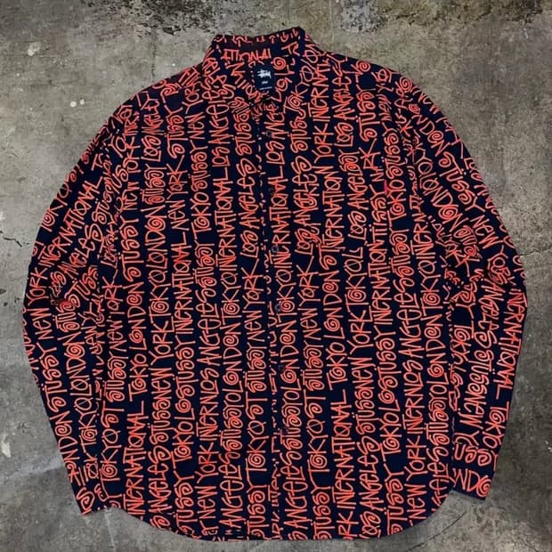 스윙잉서울 스투시 00s 풀로고 셔츠