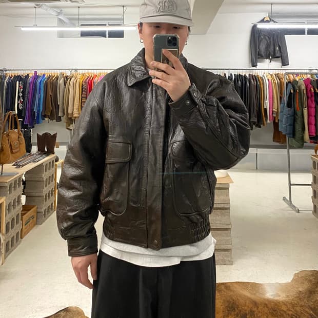 VTG G-1 leather flight jacket 플라이트 레더 자켓