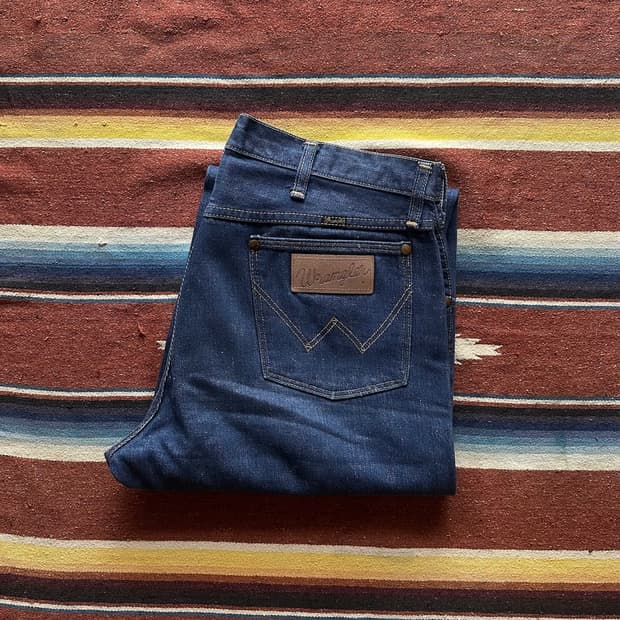 70s USA 빈티지 랭글러 13MWZ 셀비지 데님 팬츠