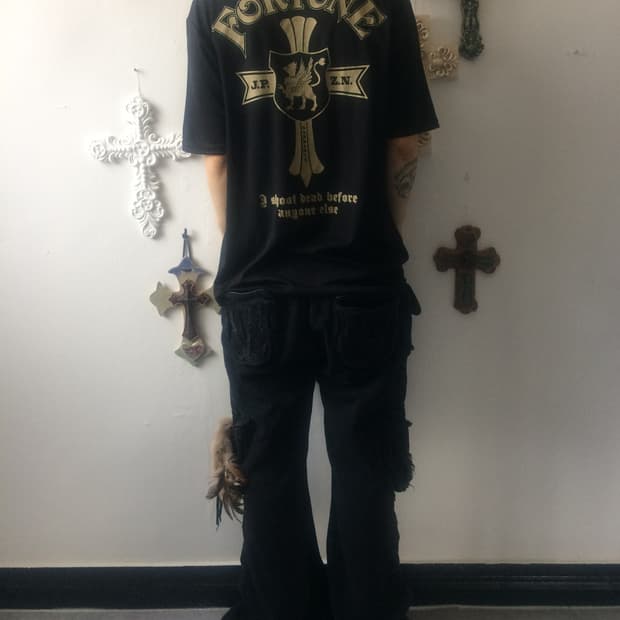 Back printing track t shirt