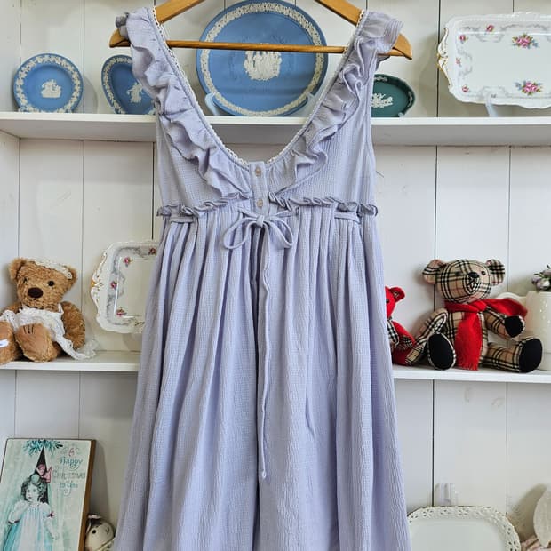 프릴 슬리브리스 원피스