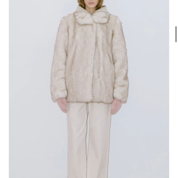 시눈 헤비 믹스 퍼자켓 아이보리