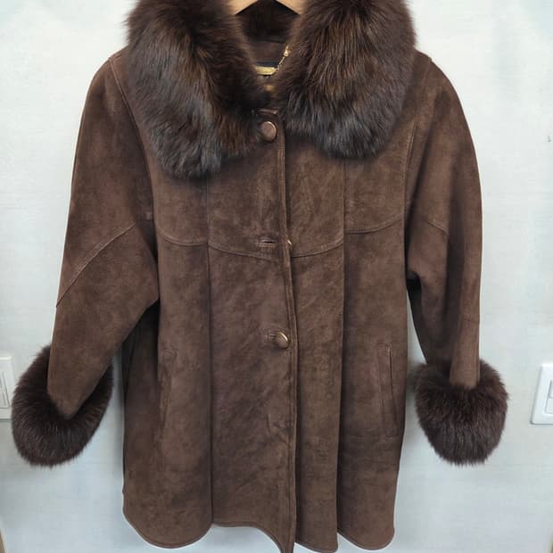 빈티지 폭스 퍼 양가죽 무스탕 코트 66