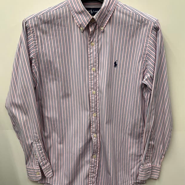 랄프로렌 핑크 스트라이프 셔츠 (40-82)