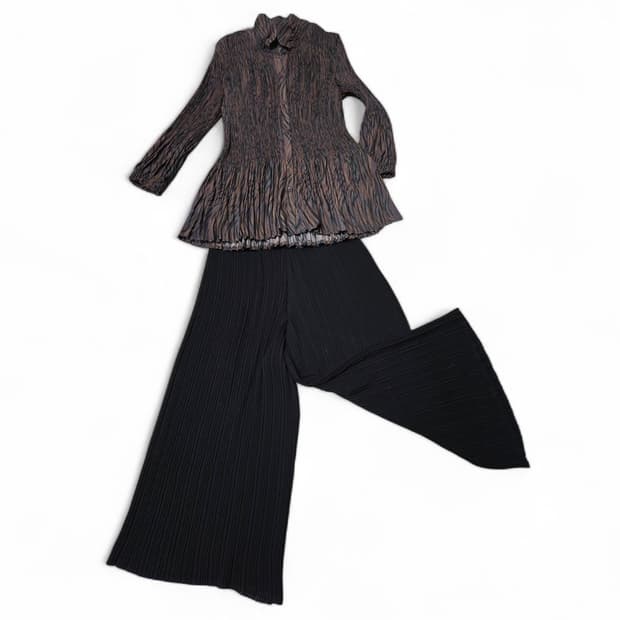 플리츠미  블라우스 + 팬츠  세트 