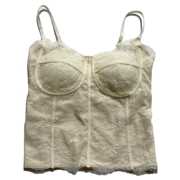 새상품 레이스 캡내장 끈나시 (아이보리)