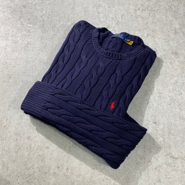 [L] Polo Ralph Lauren 폴로 랄프로렌 네이비 케이블니트