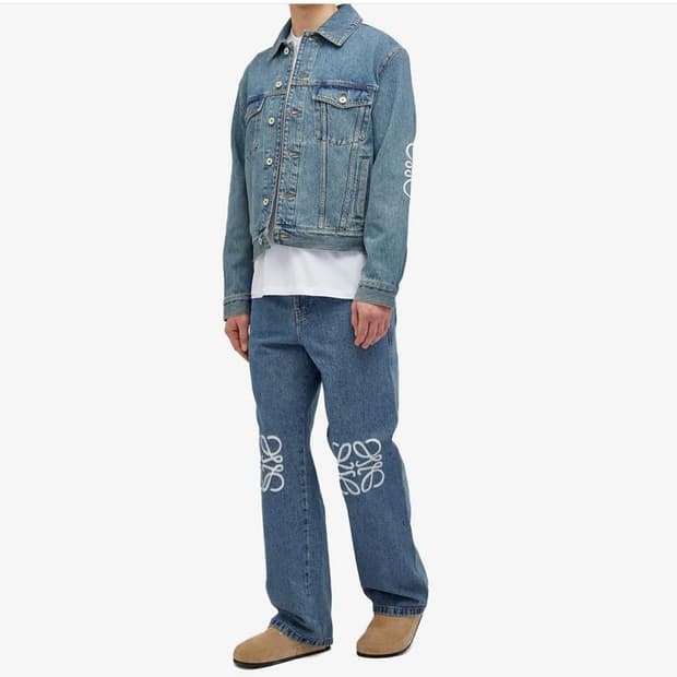 로에베 아나그램 데님팬츠 미드블루 택달린 새상품 46사이즈