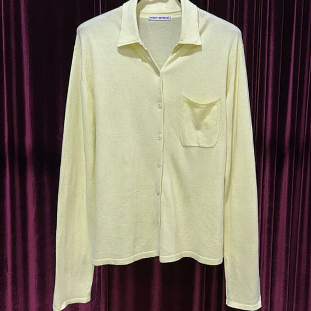 ISSEY MIYAKE lemon knit shirts