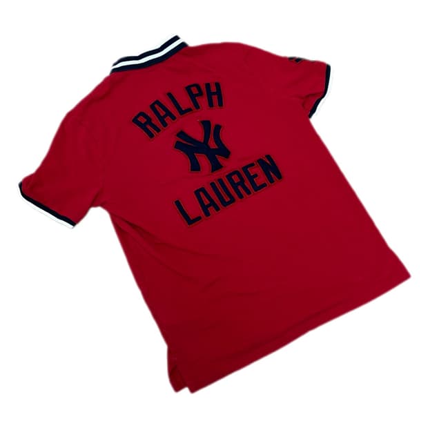 폴로 랄프로렌 양키스 빅로고 레드 카라티