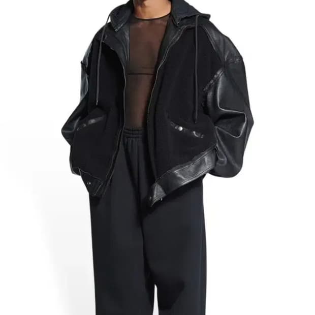 발렌시아가 1917 컬리지 레더 후드 판매합니다.