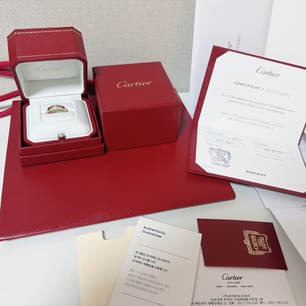 까르띠에 c드 1다이아 웨딩링 핑크골드 47호