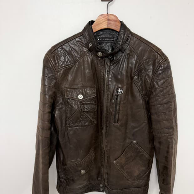 [L] 램스킨 빈티지 가죽 자켓