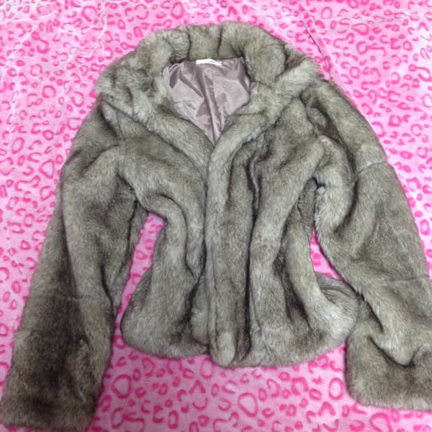 빈티지 퍼 아우터 자켓 갸루 오네걀 오네갸루