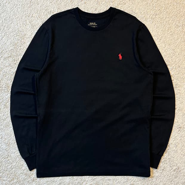 폴로 랄프로렌 POLO 레드포니 롱슬리브 긴팔 티셔츠 블랙