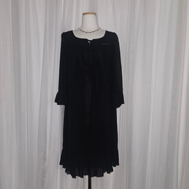 natural beauty 공겜여주🖤 빈티지 쉬폰 레이스 드레스