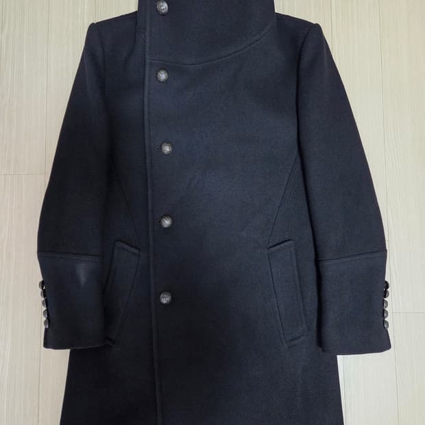 타임옴므 하이넥 싱글 코트