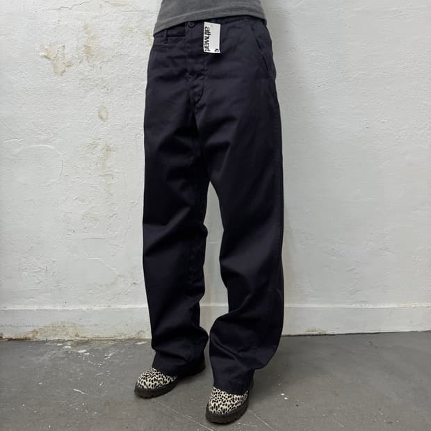 BAL 블랙컬러 5P 버튼 플라이 와이드 루즈 치노 팬츠