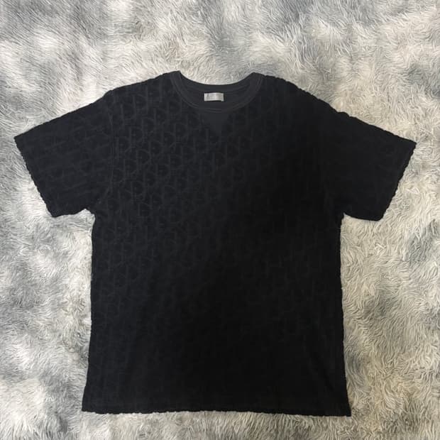 S급 디올 오블리크 테리 반팔 티셔츠 급처