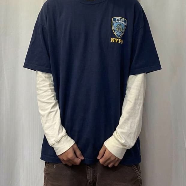 90s 뉴욕 N.Y .PD  오버핏 반팔티