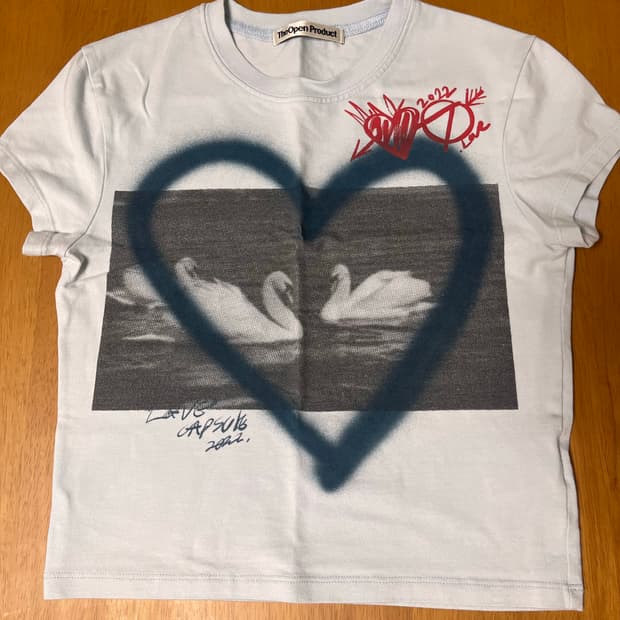 The Open Project 더오픈프로젝트 스완 크롭 반팔 티셔츠_os