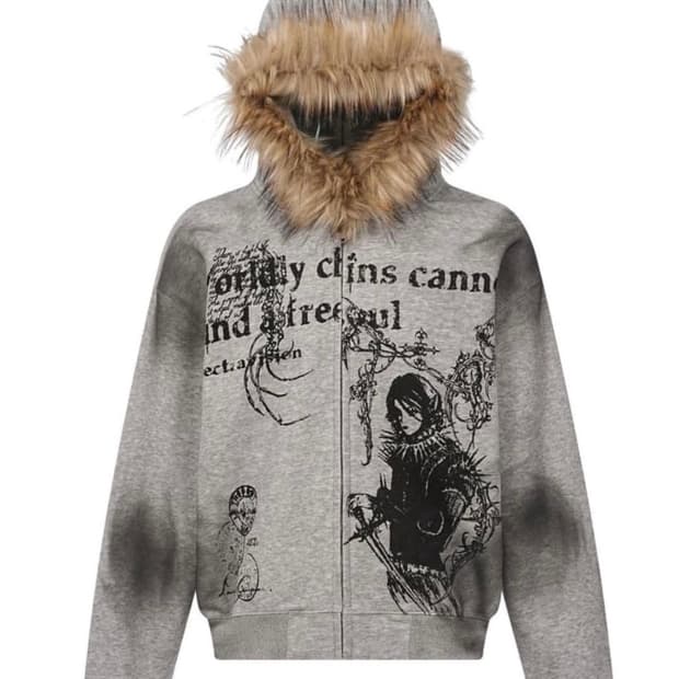 Y2K Fur Night Hood Zip-Up