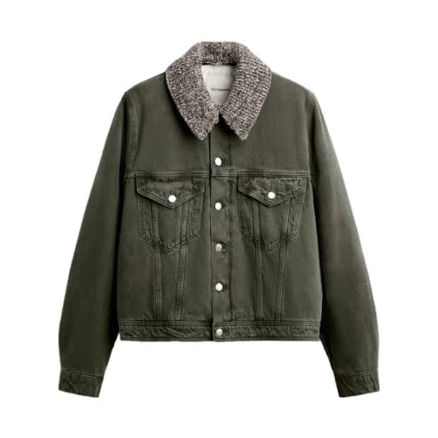 Zara Nanushka Denim Jacket L