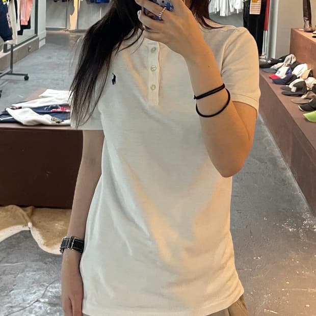 폴로 랄프로렌 코튼 헨리넥 반팔티 H36