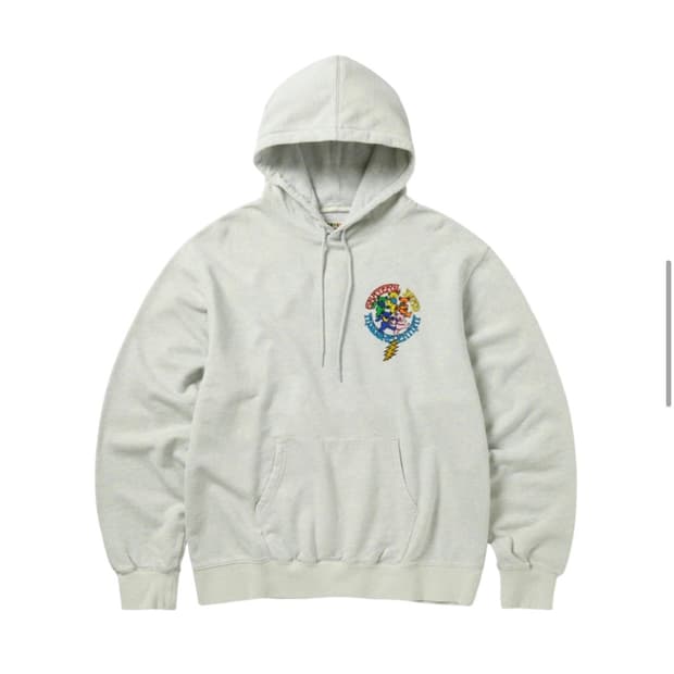 [M]디스이즈네버댓 X 그레이트풀 데드 라이트닝 후드 블루 헤더 그레이