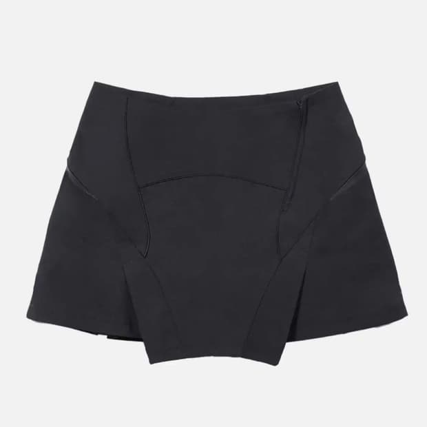 [s] aesynctx 에이시네틱스 (택o새상품)플리츠 미니 스커트 블랙