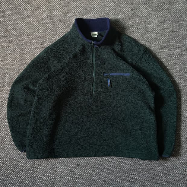 90s USA 엘엘빈 딥파일 플리스 풀오버 (105-110)