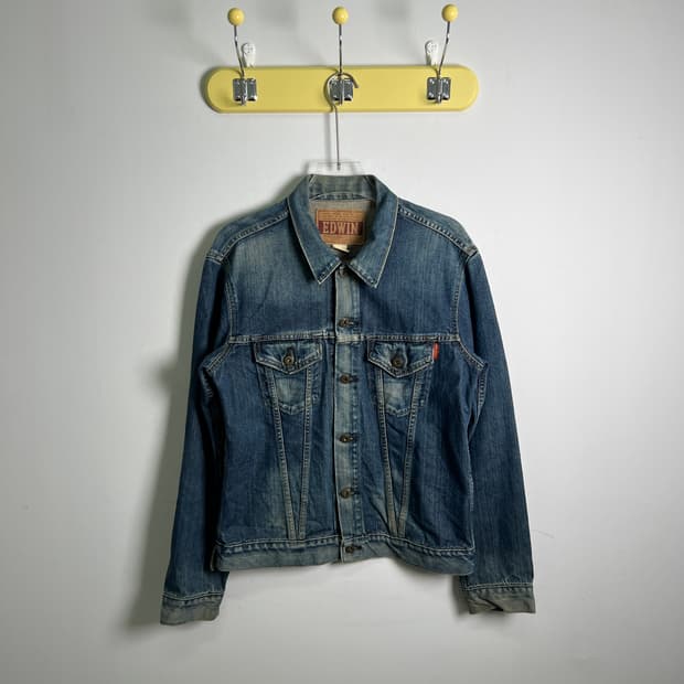 90's 에드윈 데님 트러커 자켓 L