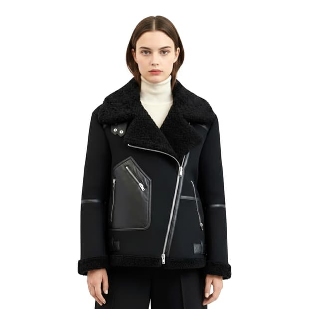 SYSTEM 오버핏 무스탕 women S