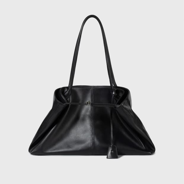 (새상품) (택O) 로우클래식 haricot bag (레더 블랙)