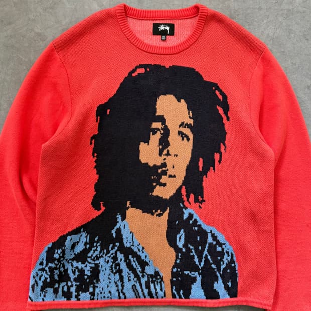 Stussy 스투시 밥 말리 레드 스웨터 