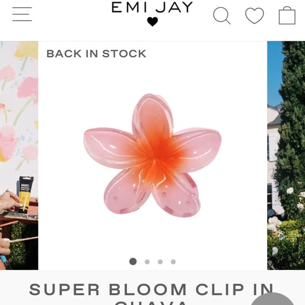 emi jay 헤어클립 구아바