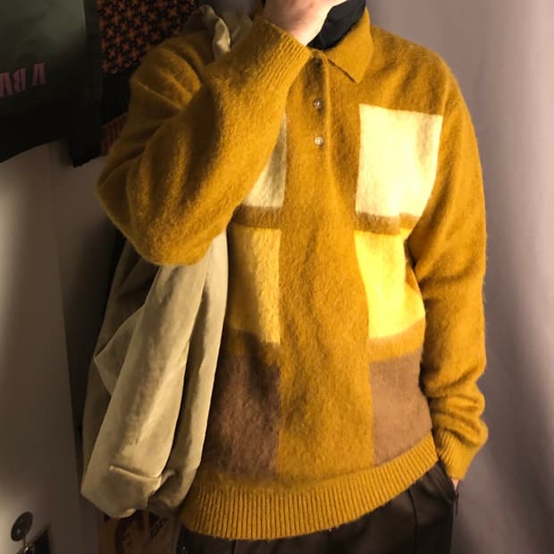 빔스 플러스 모헤어 니트 폴로셔츠