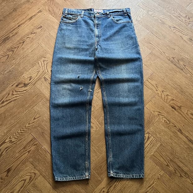 [36]90's 리바이스 USA 시그니처 540 배기핏 데미지드 데님팬츠