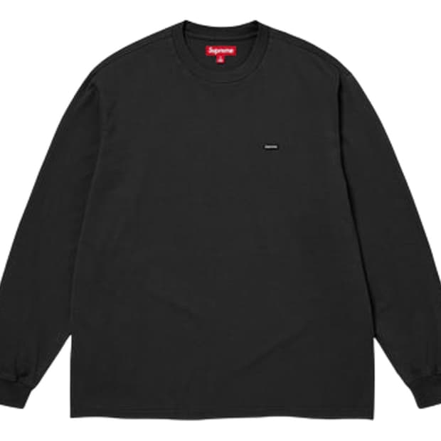 [L] 슈프림 스몰 박스 롱슬리브 티셔츠 블랙 - 26SS