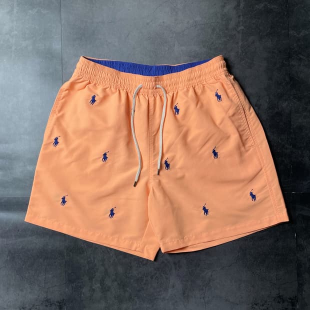 RALPH LAUREN 랄프로렌 오렌지 자수 스윔 하프팬츠 A01286